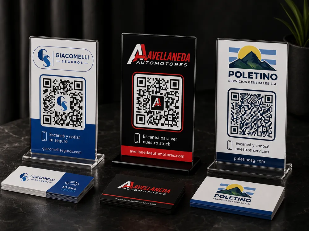 Piezas con código QR para negocios